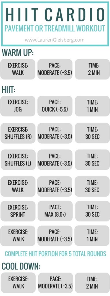Lauren Gleisberg's hiit cardio run workout